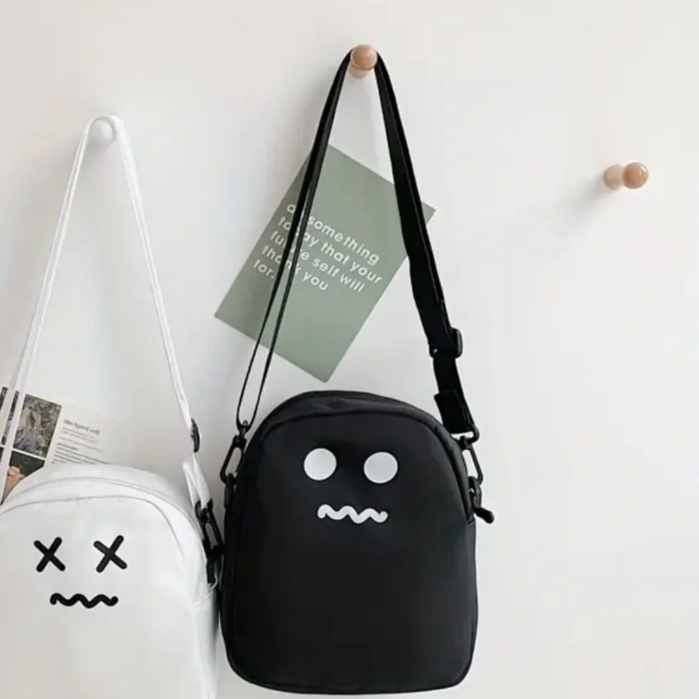 Cute Crossbody Unisex Black Travel Bag